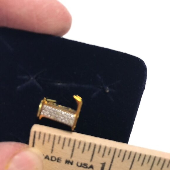 10K Diamond Accent Initial Pendant "L" In Velvet Box By Avon - Picture 11 of 15